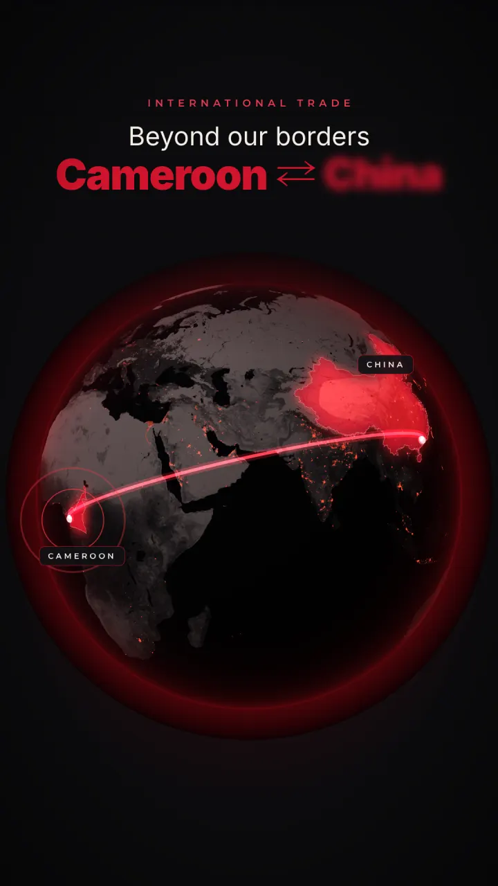The trade route from Cameroon to China